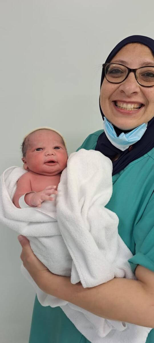 Photo: Dr. Mona and baby Awab