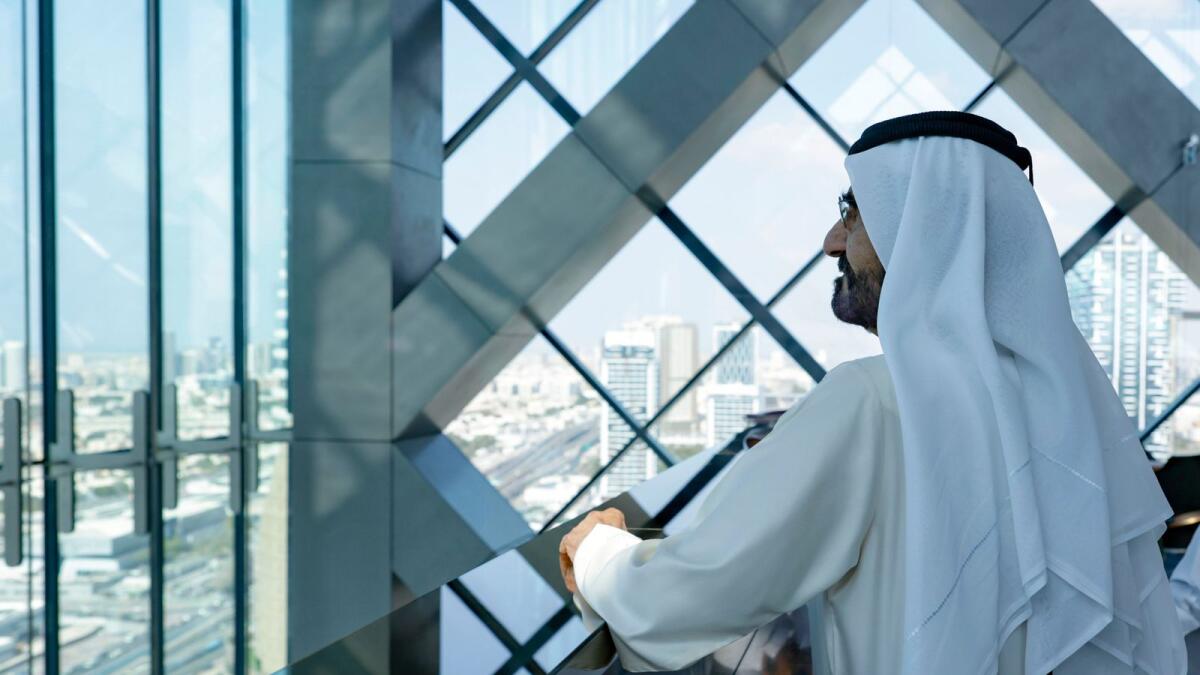 Sheikh Mohammed during a visit to One&Only One Za'abeel on Thursday.