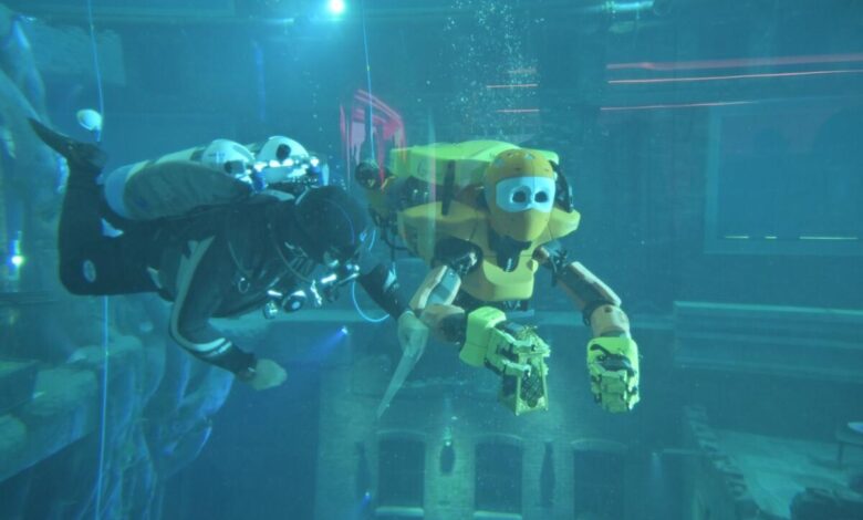 Humanoid OceanOneK at Deep Dive Dubai on October 27, 2023. Photos: Rahul Gajjar