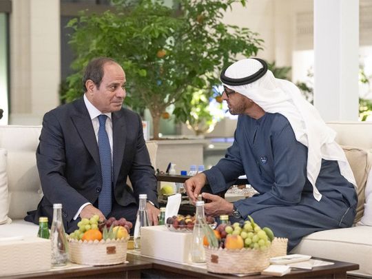 UAE President and Egyptian President Emphasize Importance of Dialogue and Diplomacy to Foster Stability in Region