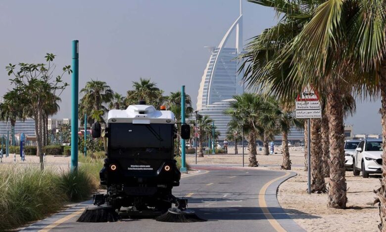 Dubai introduces autonomous electric vehicle to clean beach bike paths