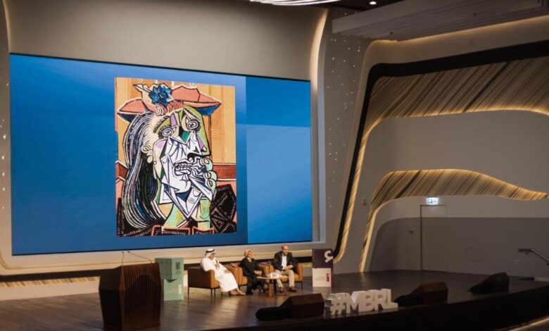 Experts attend a program held as part of Picasso Days at the Mohammed Bin Rashid Library in Dubai.  —Wam