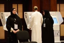 Voters at Dubai World Trade Centre for 2023 FNC elections