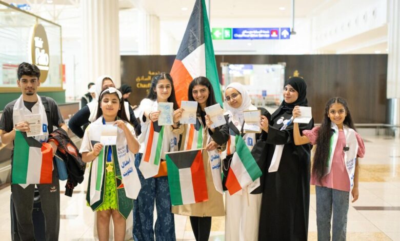 Participants of the Arabic Reading Challenge at Dubai International Airport.  —Wam