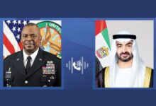 UAE President holds phone call with US Defense Secretary Lloyd Austin
