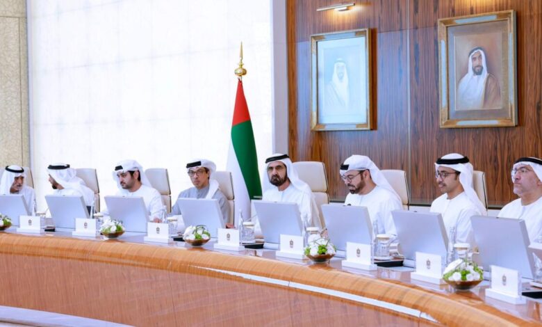 Sheikh Mohammed chairs the UAE cabinet meeting on Monday.
