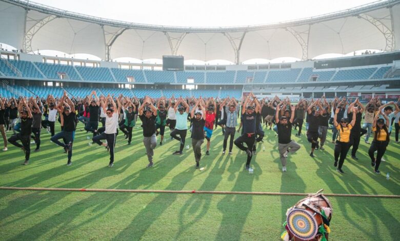 Galadari Fitness Challenge 2023 at the Dubai International Cricket Stadium on Saturday.  Neeraj Murali Photos