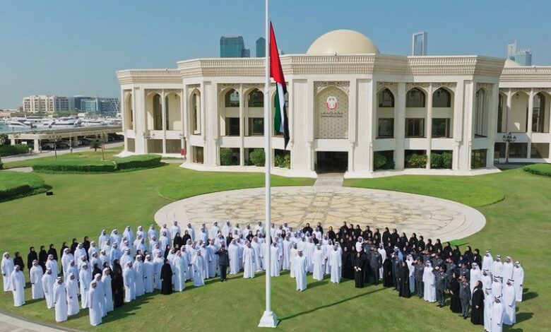 Sheikh Khaled bin Mohamed bin Zayed Al Nahyan, Crown Prince of Abu Dhabi and Chairman of the Abu Dhabi Executive Council, raised the UAE flag at the Abu Dhabi Crown Prince Court on the occasion of Flag Day.