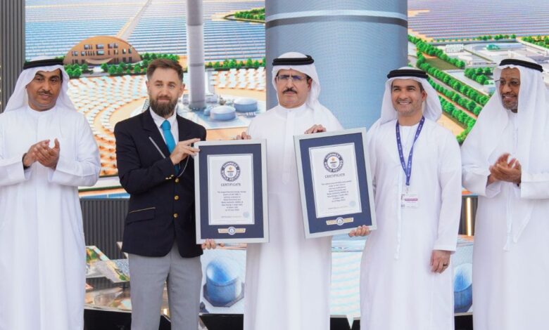 Mohammed bin Rashid Al Maktoum Solar Park achieves two Guinness World Records