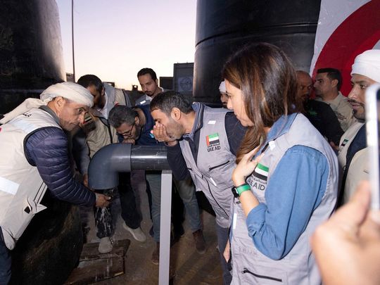 United Arab Emirates launches three water desalination plants to supply drinking water to Gaza
