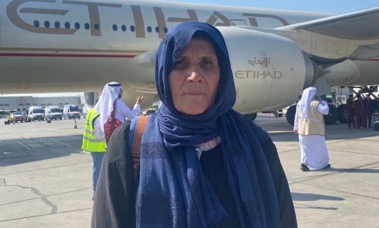 Sabah Elnemnem, a Palestinian grandmother from Gaza, in Abu Dhabi.  — Photo by Ahmed Waqqas Alawlaqi