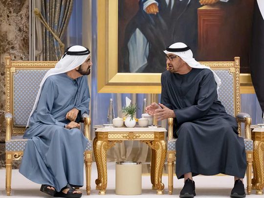 The President of the United Arab Emirates receives the rulers of the Emirates and the crown princes on the occasion of Ramadan